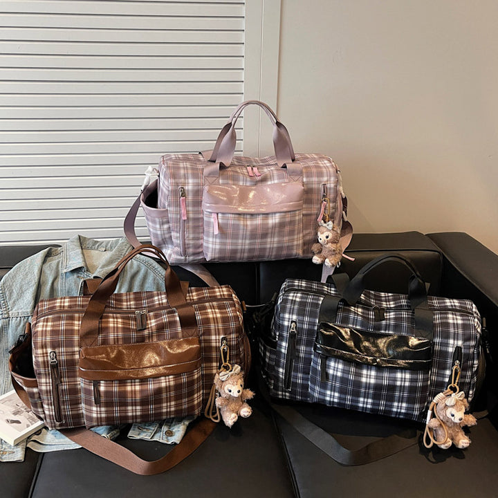 Schickes Karomuster Wochenend-Duffle Karnz