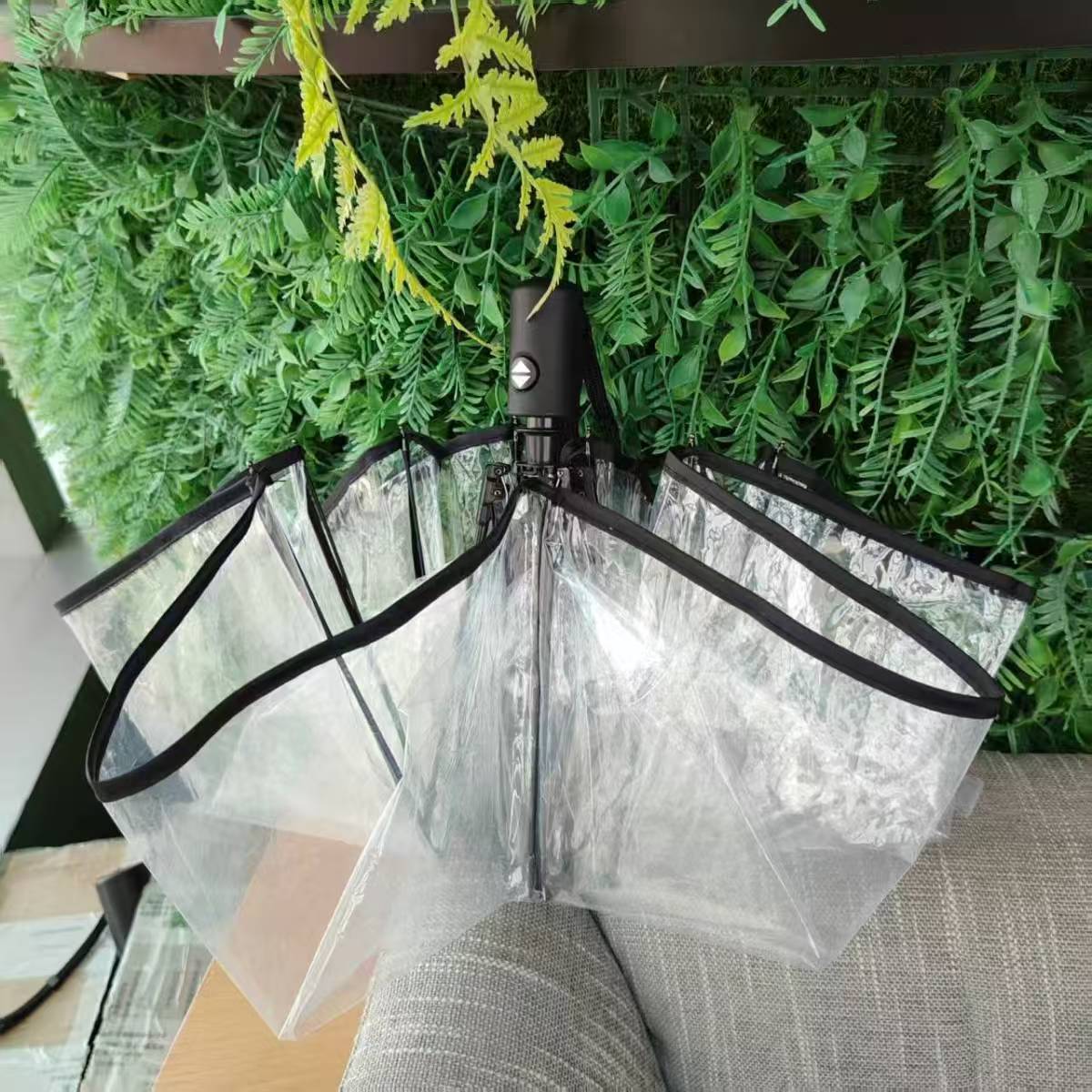 Damen Transparenter Regen-Schirm Karnz