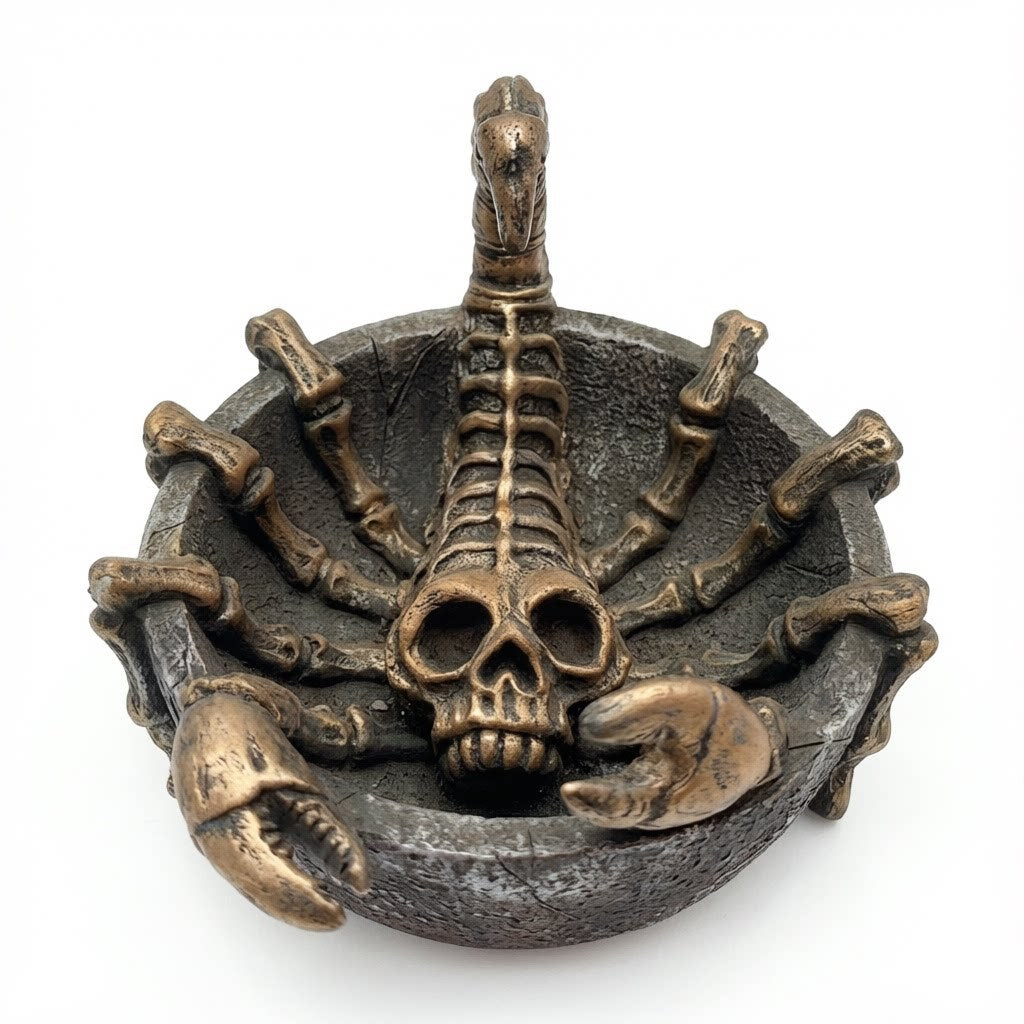 Dekorative Schalenfigur mit Skelett-Design Karnz