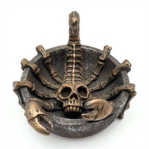 Dekorative Schalenfigur mit Skelett-Design Karnz
