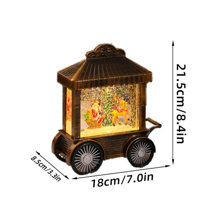 Dekorative Lichter-Laterne mit Schneekugel Karnz