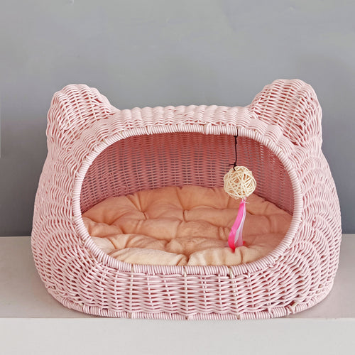 Gemütlicher Katzenkorb mit Ohrendesign Karnz