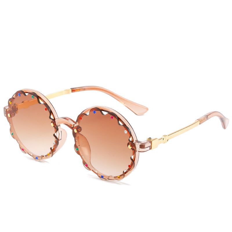 Stilvolle dekorative runde Rahmen-Sonnenbrille Karnz