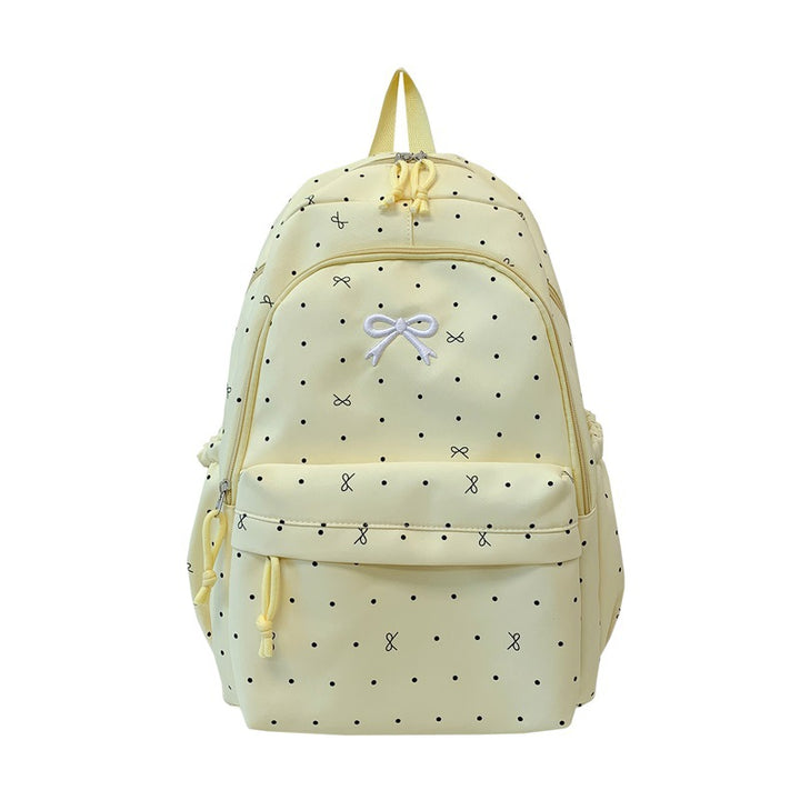 Polka-Dot-Design-Rucksack mit Mehrfachtaschen-Features Karnz