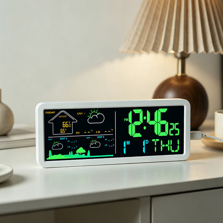 Digitaler Wetter- und Alarmwecker mit Hygrometer Karnz