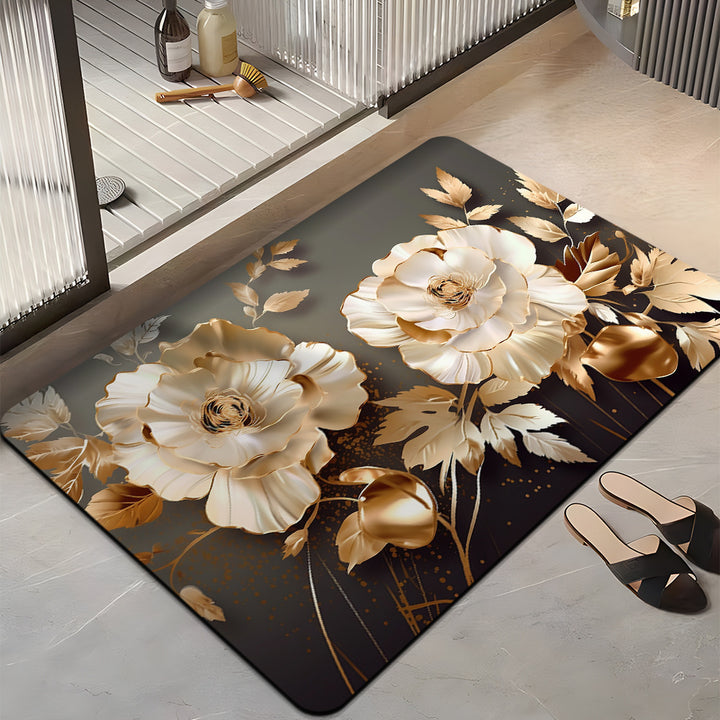 Floral Design Badezimmermatte Karnz