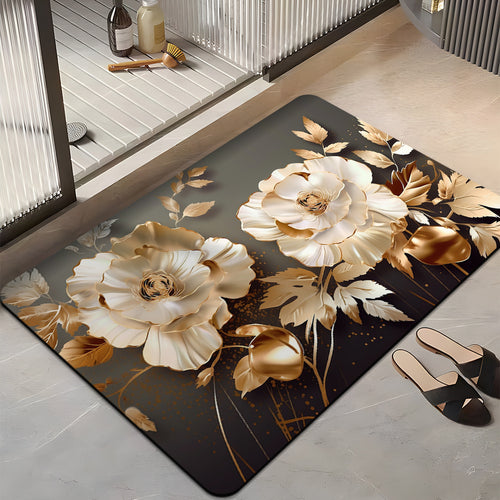 Floral Design Badezimmermatte Karnz