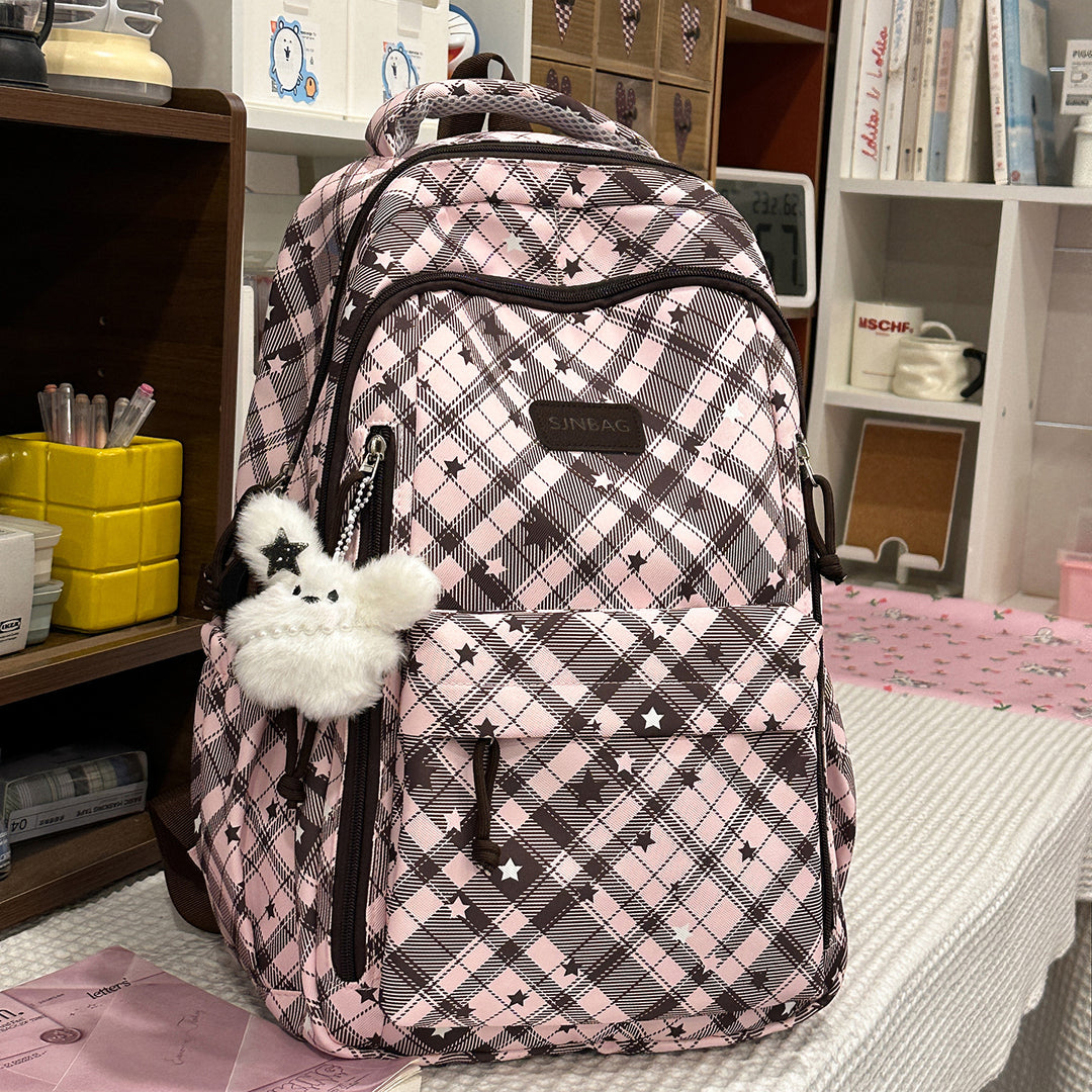 Kariertes Muster Rucksack Karnz
