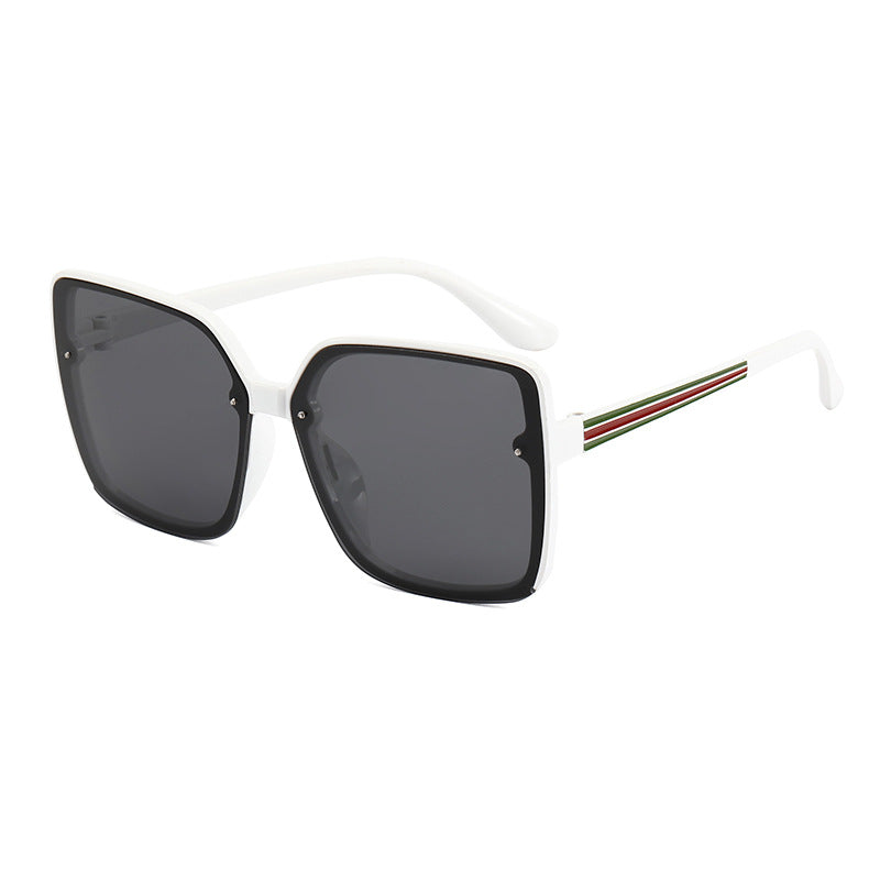 Damen Oversized-Quadrat-Sonnenbrille mit kontrastierendem Rahmen Karnz