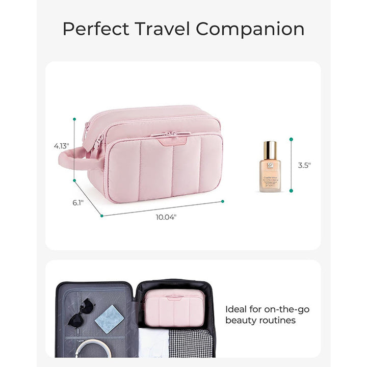 Kosmetik-Organizer Tasche mit Mehreren Fächern und Abnehmbarem Innenfach Karnz