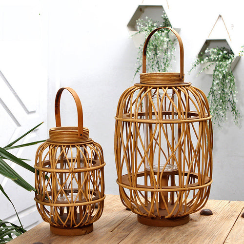 Elegante Handgefertigte Laterne Aus Naturmaterialien Karnz