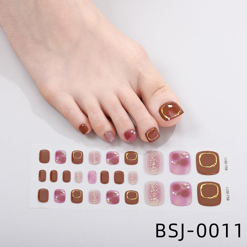Premium Glitzernde Fußnagel-Wraps