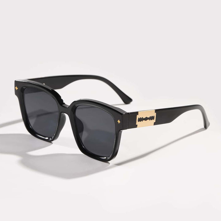 Damen modische quadratische Sonnenbrille mit transparentem Gestell Karnz