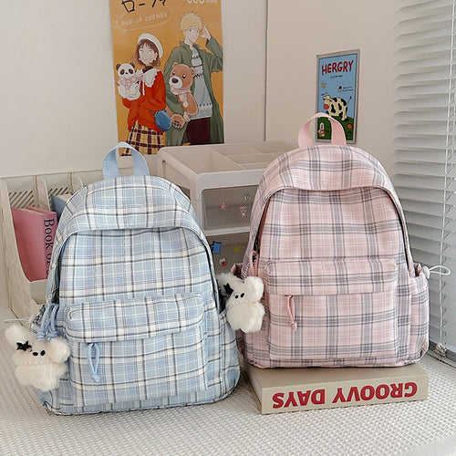 Stylische Karomuster-Rucksack Karnz