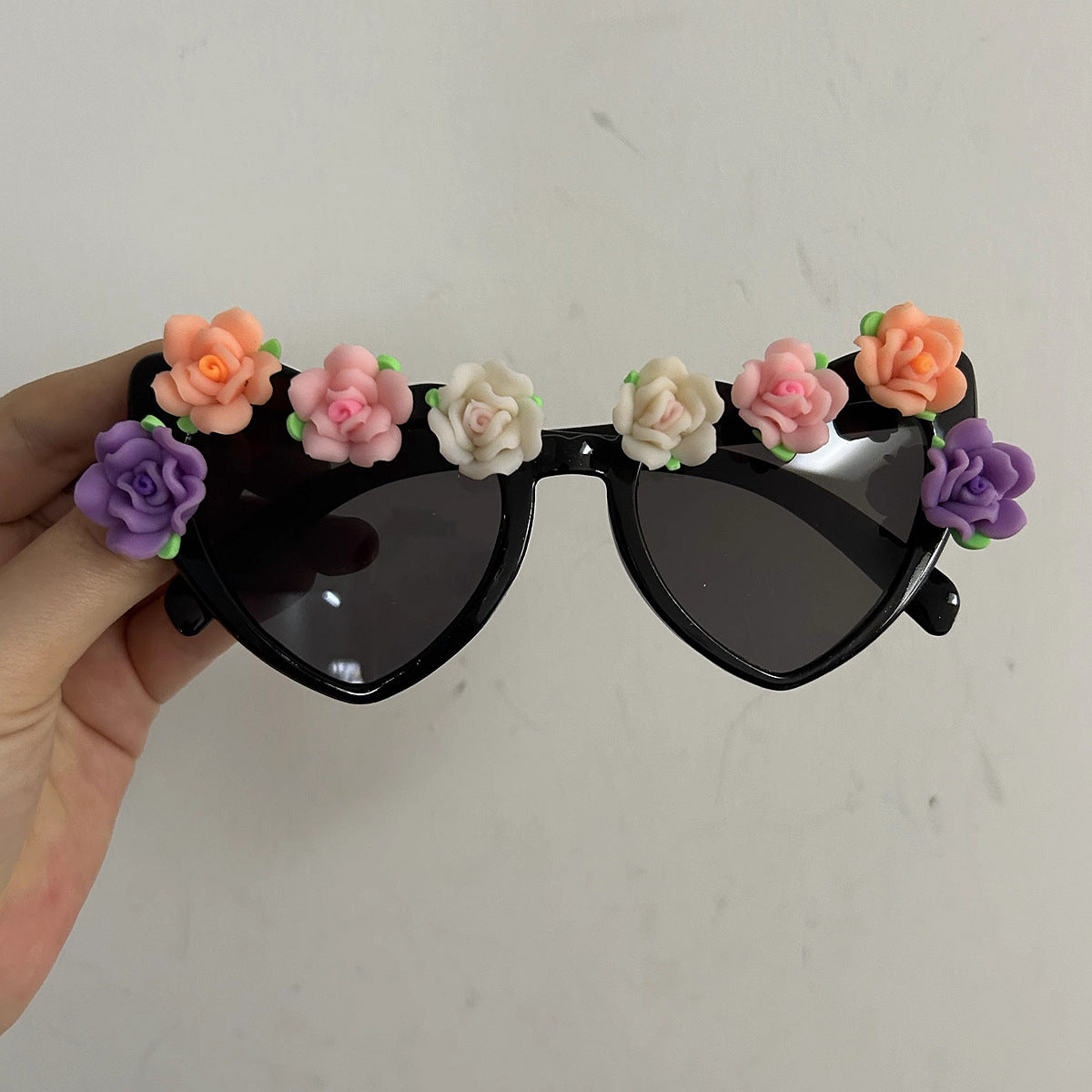 Damen Cat-Eye Sonnenbrille mit floralem Dekor Karnz