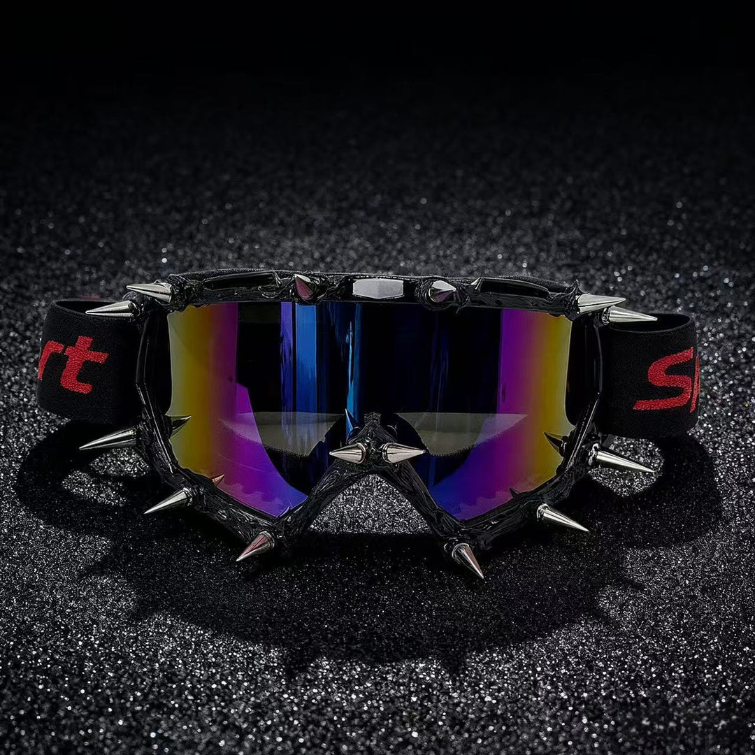 Damen sportliche Skibrille mit spitzen Akzenten Karnz
