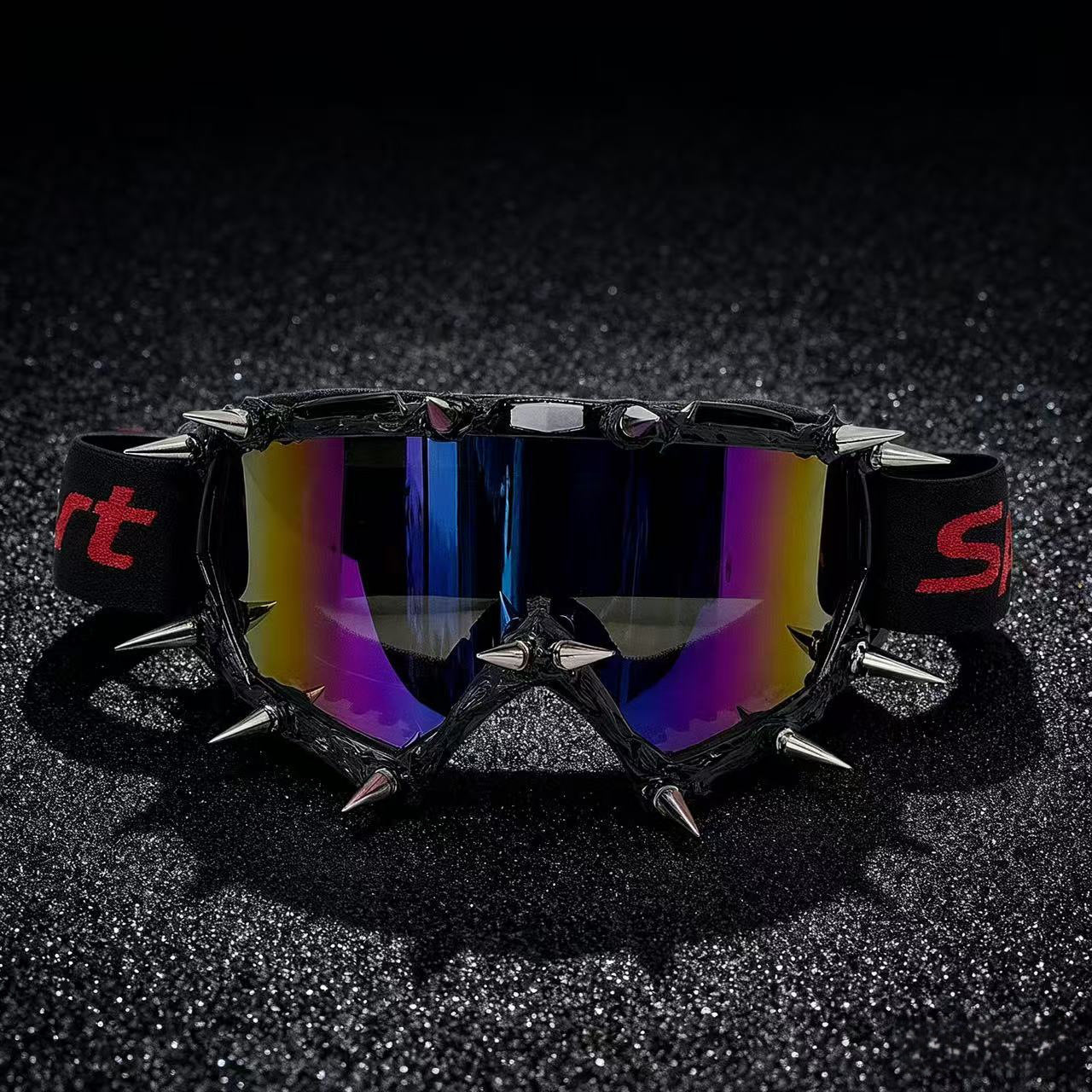 Damen sportliche Skibrille mit spitzen Akzenten Karnz