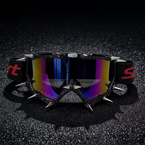 Damen sportliche Skibrille mit spitzen Akzenten Karnz