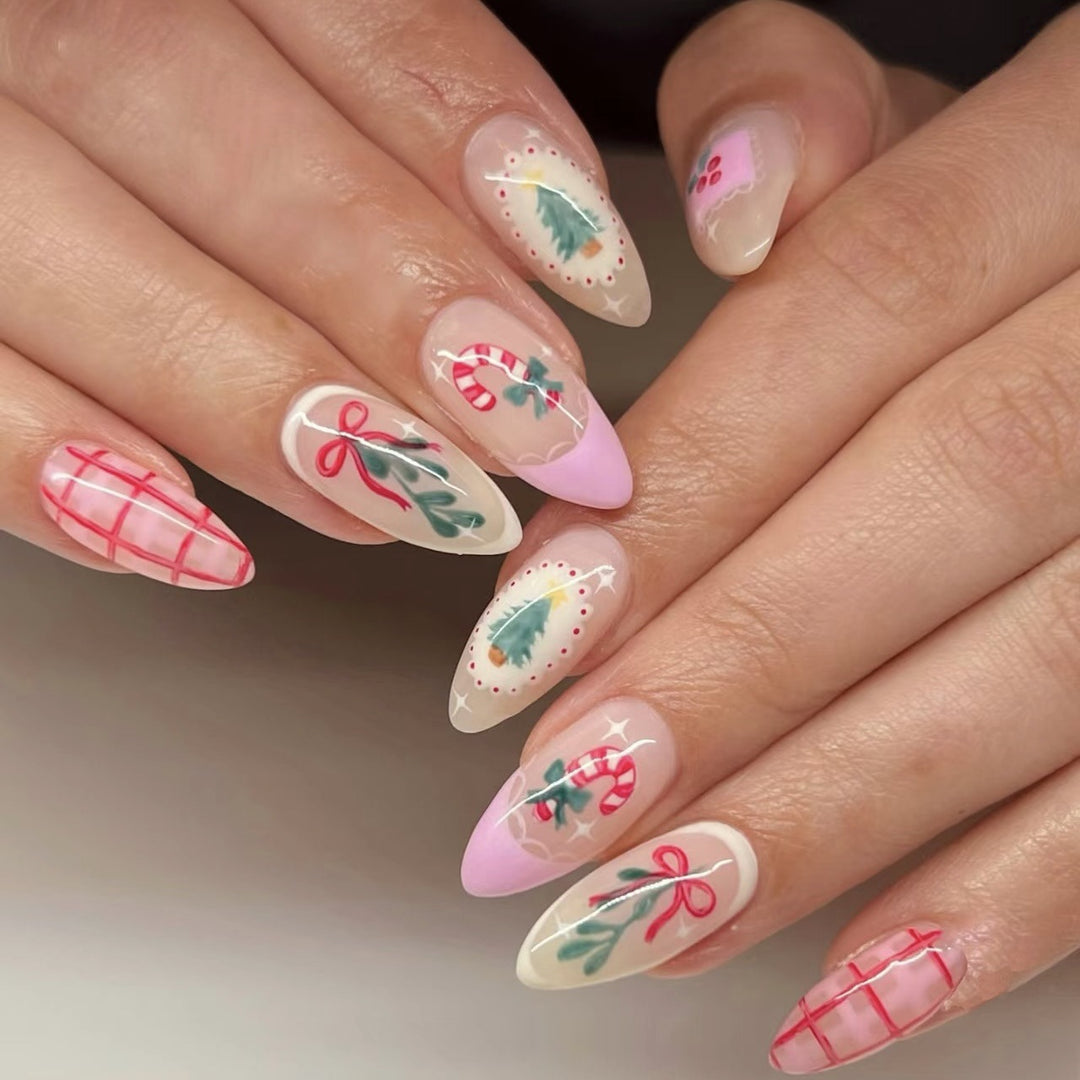 Saisonales Dekoratives Press-On Nagelkunst Set