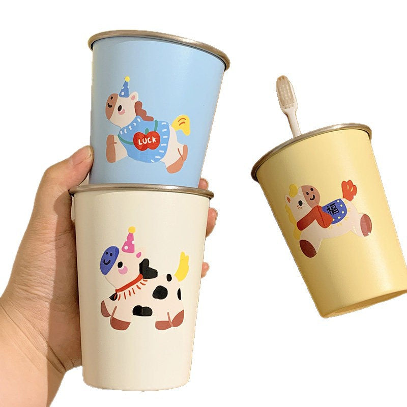 Trinkbecher mit Lustigem Kuhdesign Karnz
