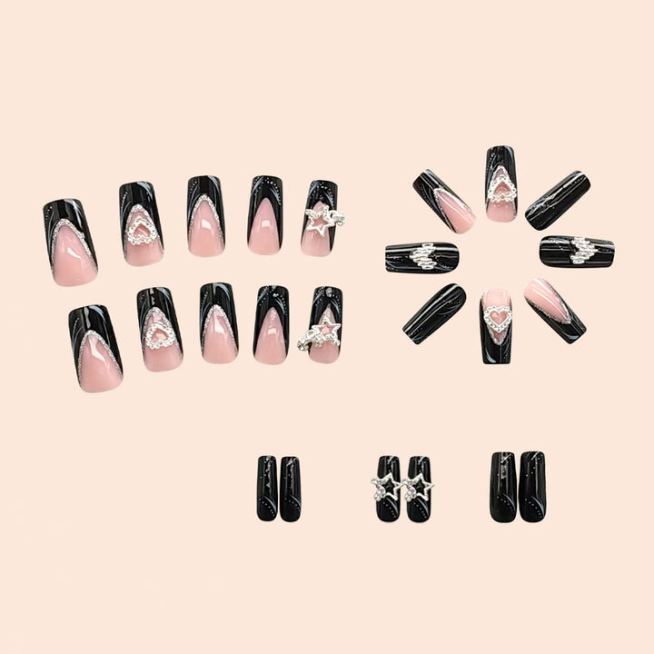 Dekorative Acryldesign Press-On Nail Art Karnz