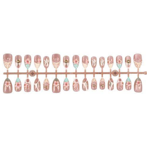 Künstlerisches Floral Acryl-Nagel-Set