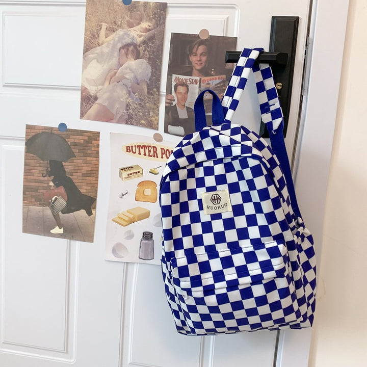Stylischer karierter Rucksack