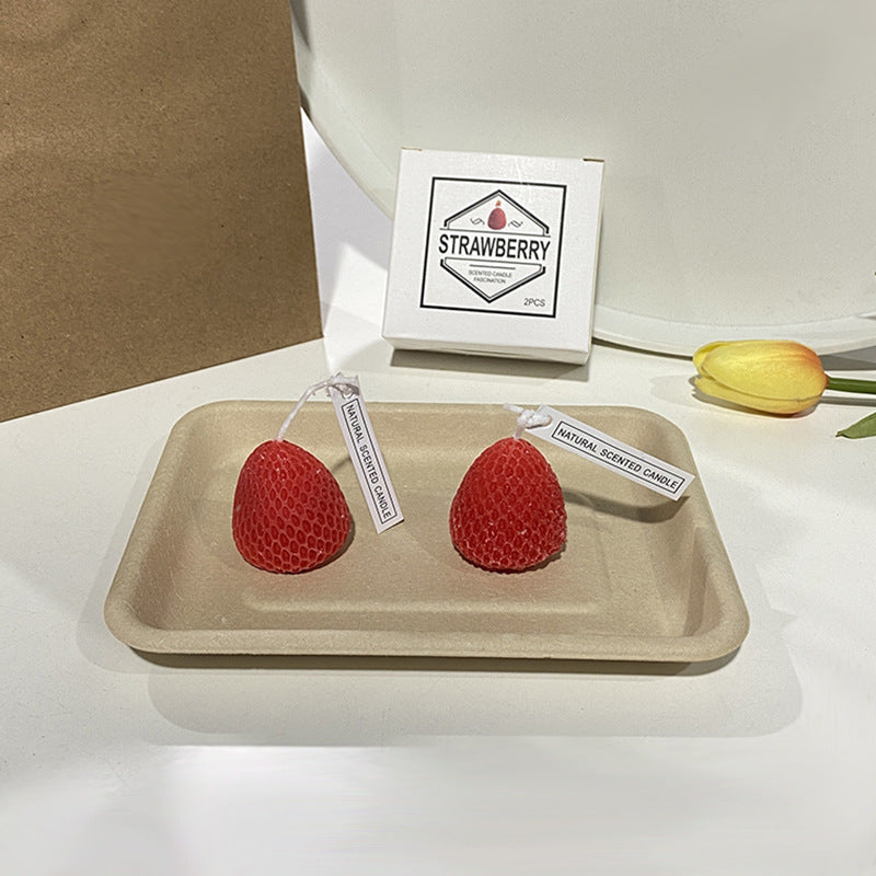 Handgegossene realistische Zitronen-förmige Duft-Soyakerze mit Baumwolldocht & Geschenkbox