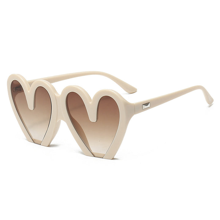 Oversized Herzrahmen Sonnenbrille