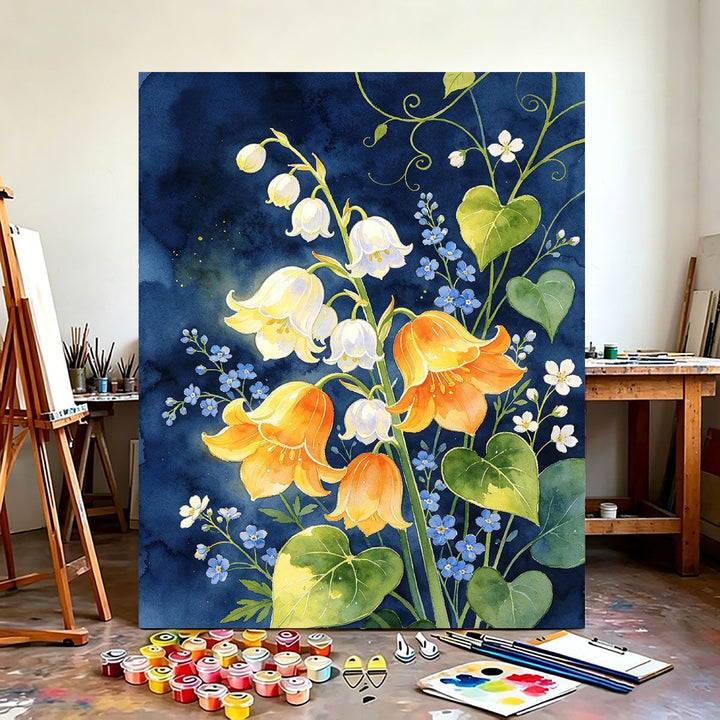 Floral-Theme Wandkunst Leinwanddruck Karnz