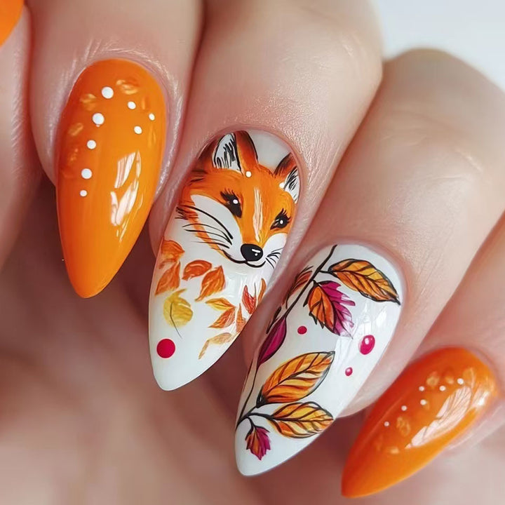 Künstlerische Fuchs-Themen Nagelkunst