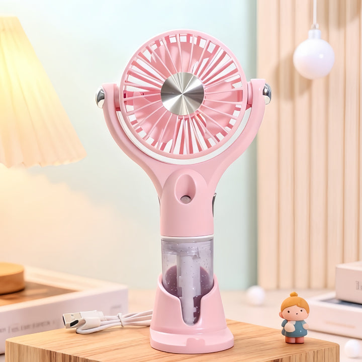 Unisex Tragbarer Sprüh-Handventilator mit USB-Ladefunktion und ergonomischem Design Karnz