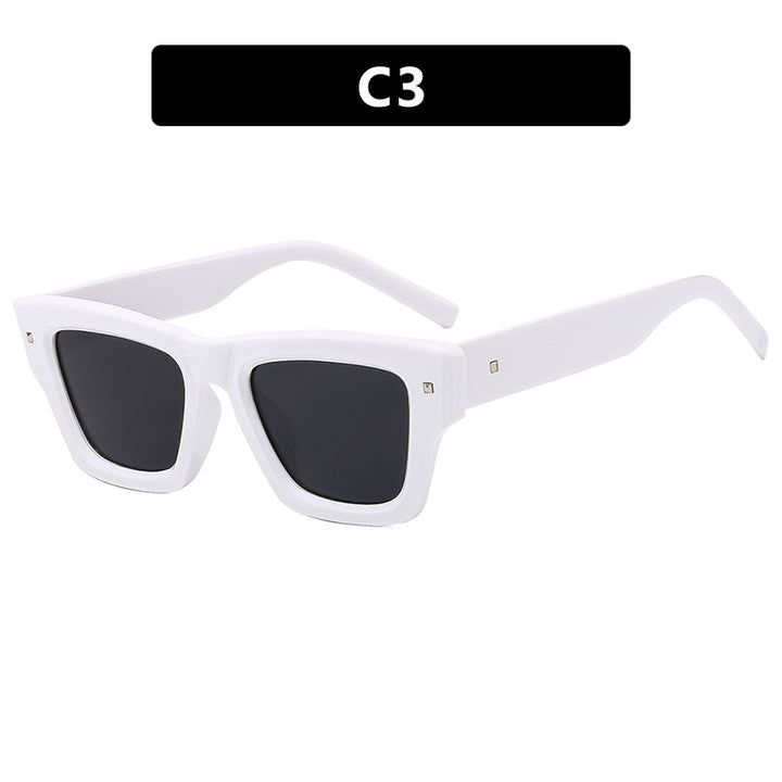 Damen trendige Sonnenbrille mit quadratischem Rahmen und UV-Schutz Karnz