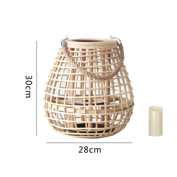 Dekorativer Rattan-Laterne mit Tragegriff Karnz
