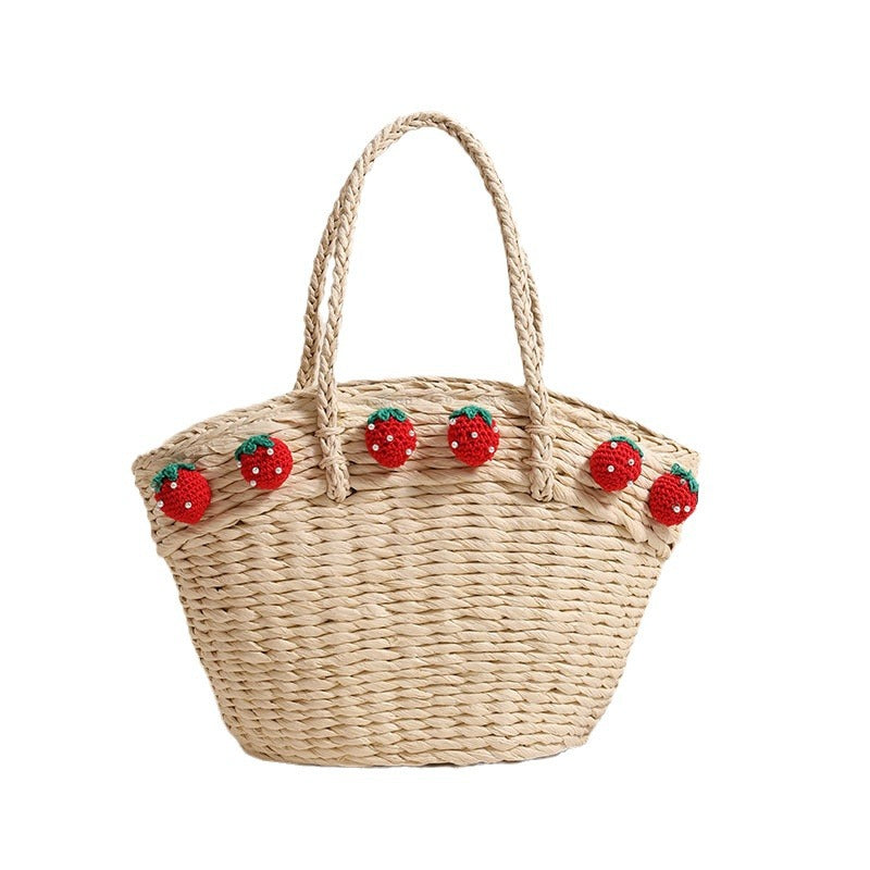 Damen Handgefertigte Strohtasche Karnz