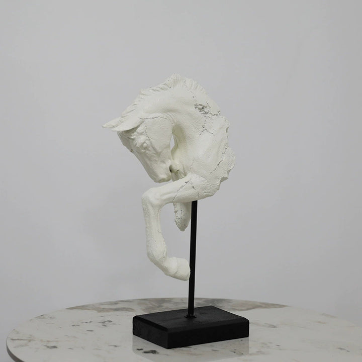 Elegante Pferdekopf Skulptur