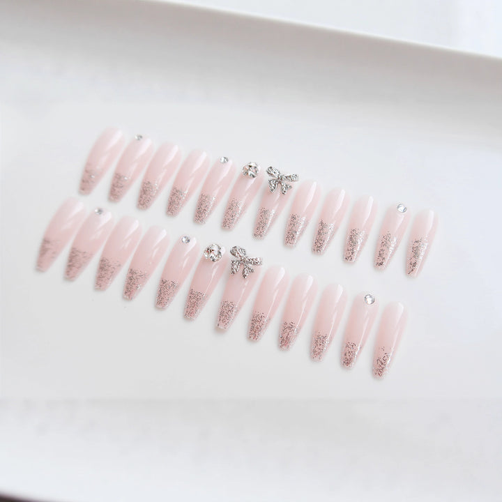 Glamouröse Glitzer-Presse-Nagel-Set