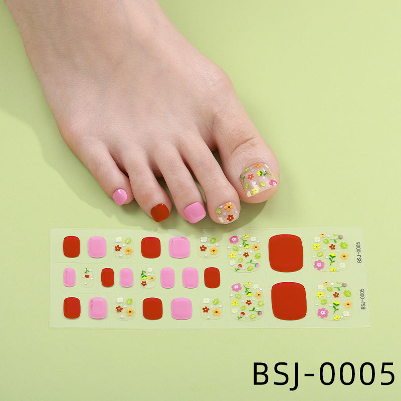 Premium Glitzernde Fußnagel-Wraps