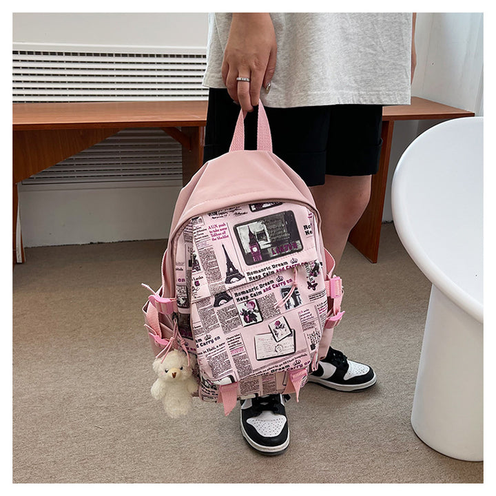 Niedlicher illustrierter Grafik-Rucksack