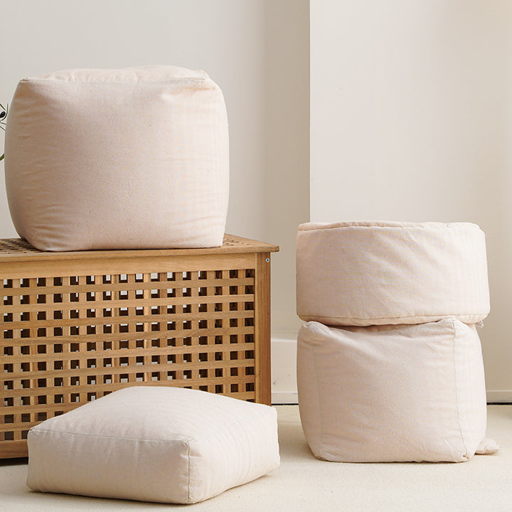 Modulares Bodenkissen- und Pouf-Set mit wasserabweisendem Microfaserbezug