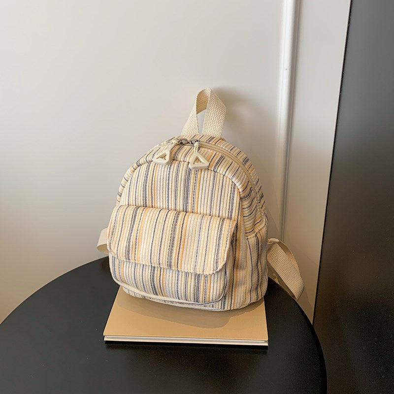 Kompakter gestreifter Mini-Rucksack