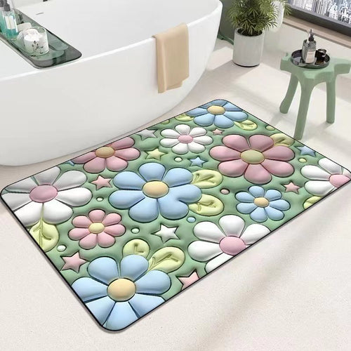 Ultra-weiche Badmatte mit Blumenmuster