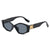 Damen geometrische Sonnenbrille mit luxuriösem Detail Karnz