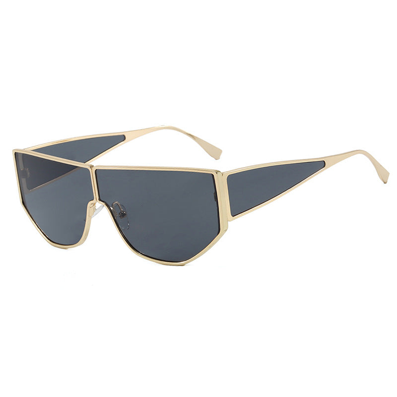 Damen trendige oversized Sonnenbrille mit markantem geometrischen Design Karnz