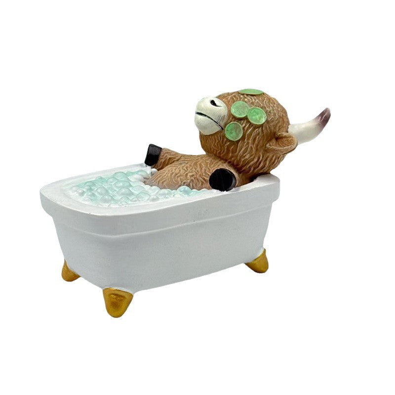 Entenfigur im stylischen Entspannungsbad Karnz