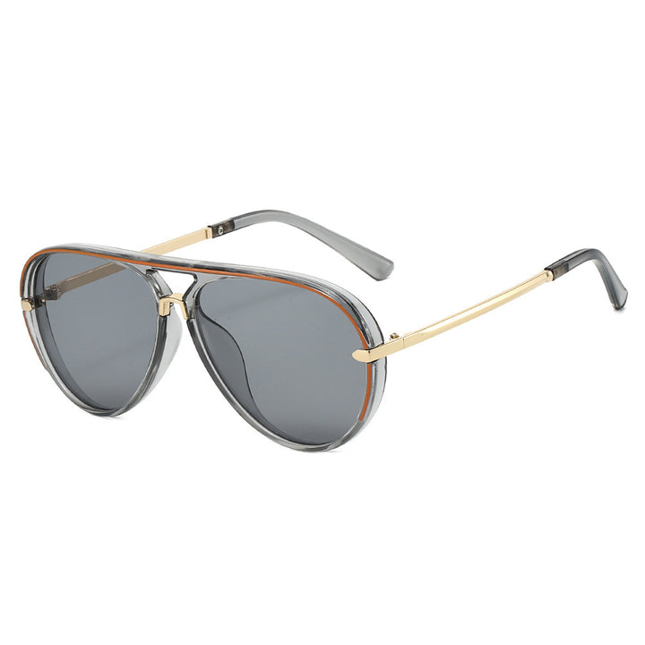 Elegante Aviator-Sonnenbrille mit goldenen Akzenten Karnz