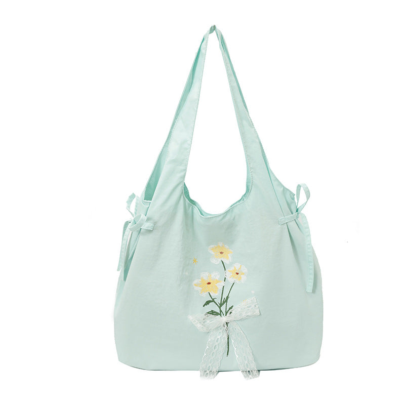 Blumenbestickte Schulter-Tote-Bag