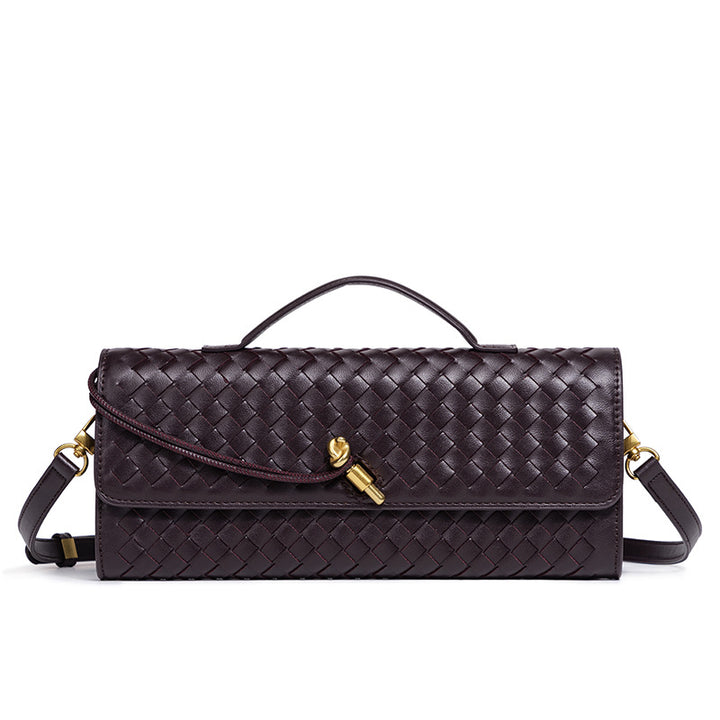 Geflochtene Leder-Clutch Karnz
