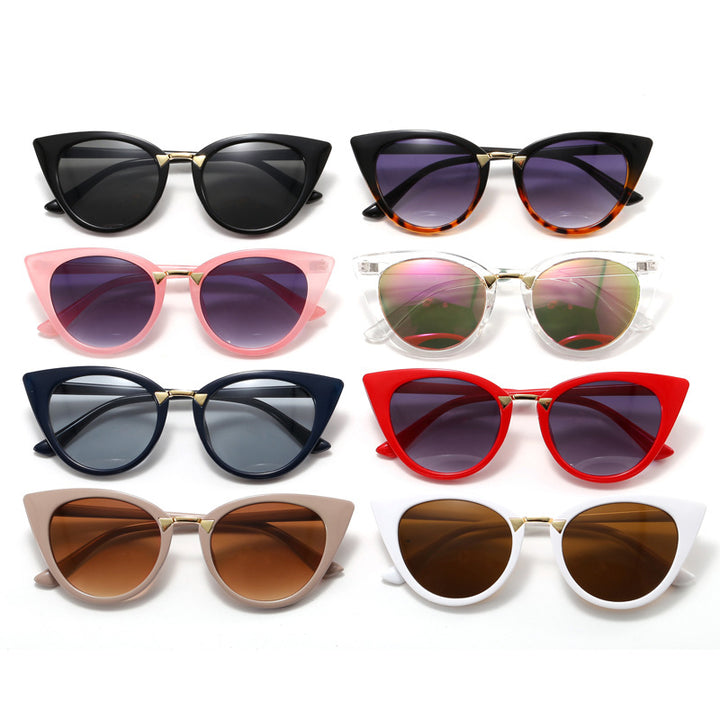 Damen Cat-Eye Sonnenbrille mit elegantem goldenen Detail Karnz