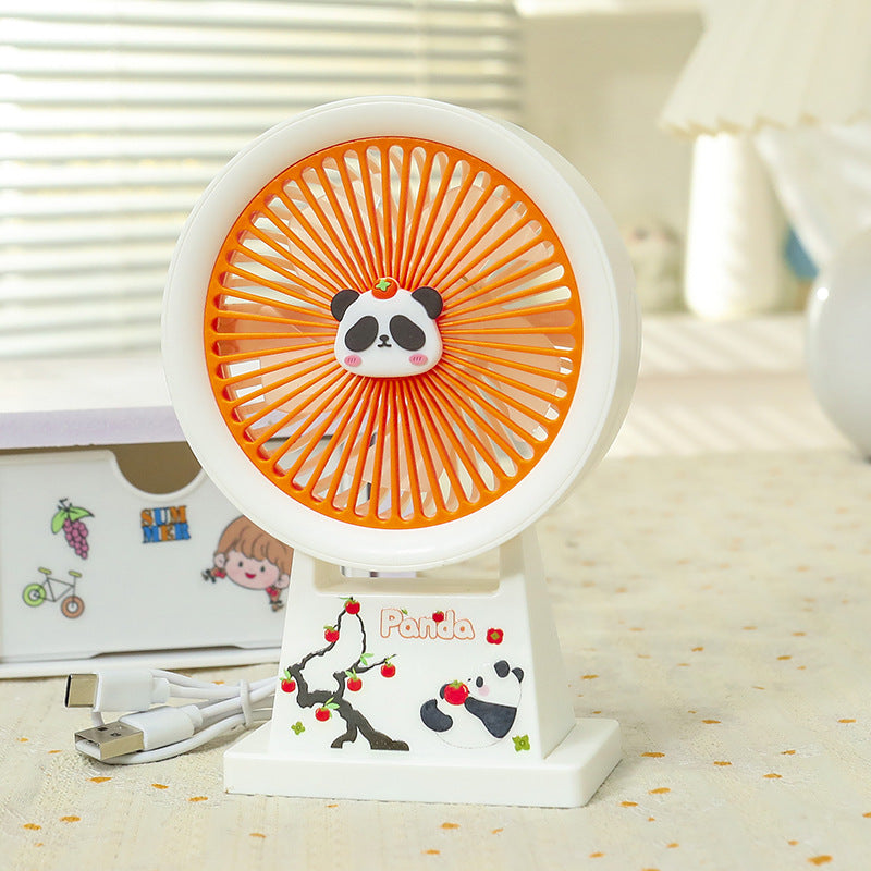 Damen Tragbarer Mini-Ventilator mit süßem Pandamotiv Karnz